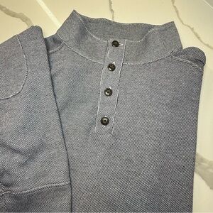Cutter & Buck men's Navy/white pattern southwik Greg mock neck pullover size IXB